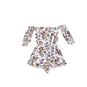 American Eagle Outfitters Off The Shoulder Floral Romper Size Medium